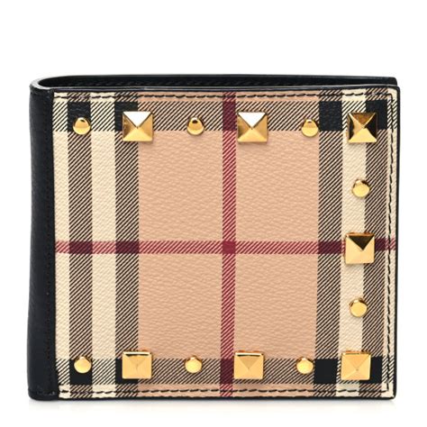 burberry wallet haymarket check and leather bifold inside|Burberry haymarket wallet price.